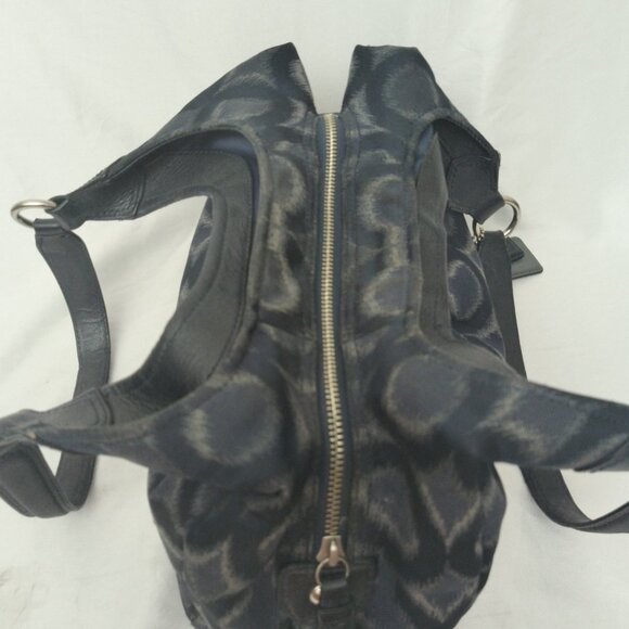 COACH Madison Ikat Maggie Op Women's NAVY Blue Carryall Shoulder Bag Purse 21295 - Picture 12 of 16